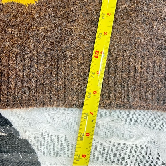 Cider Women’s Size M Wool Alpaca Brown Pear Sweater Vest V Neck Collegiate Tank - Picture 10 of 11